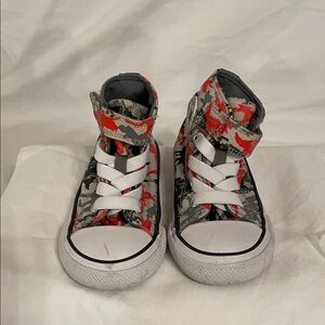 Converse Kids High-Top Sneakers - Red, Gray, Black